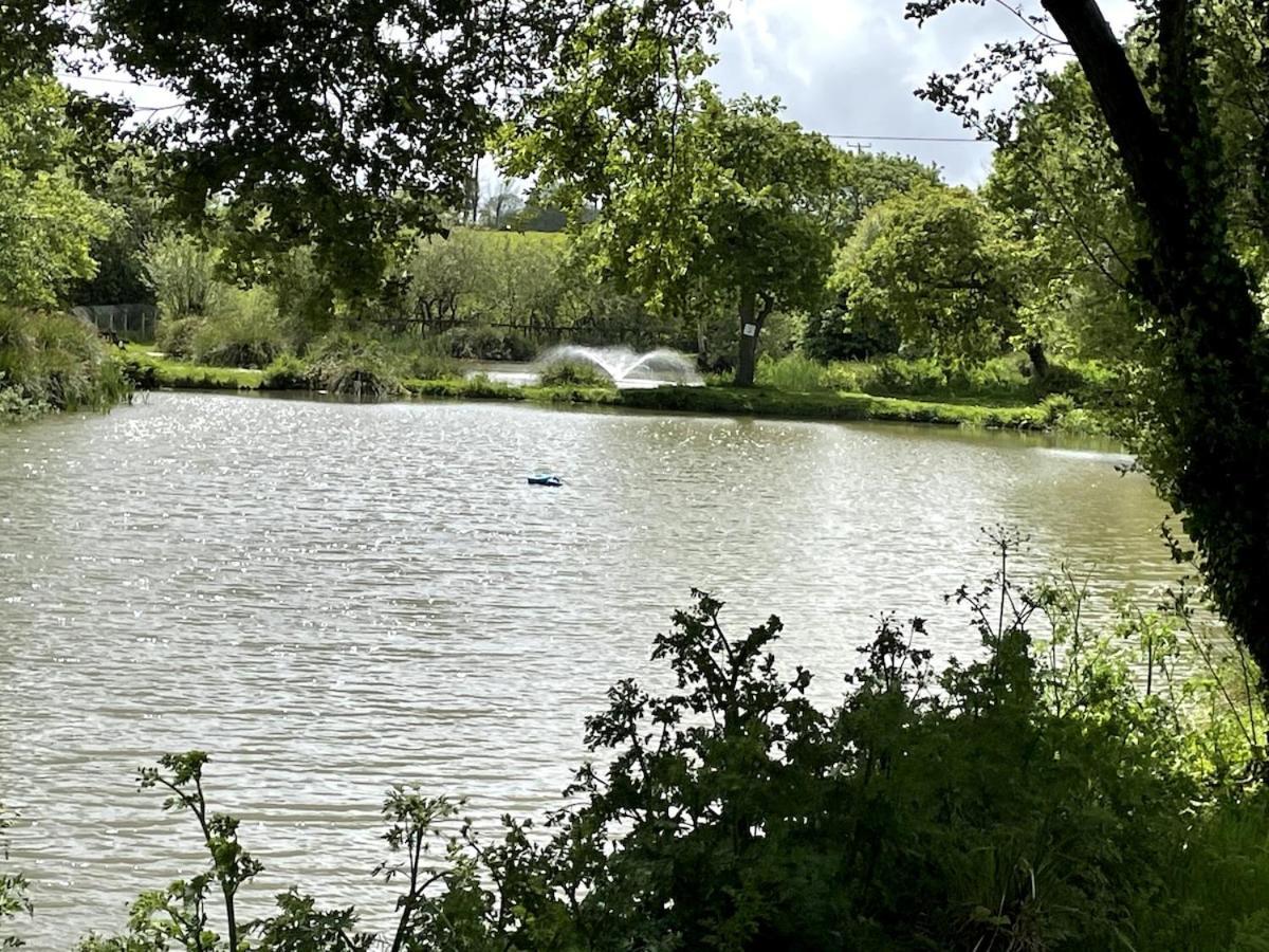 Luxury Caravan Cornwall Sleeps 4 Countryside View St Austell Buitenkant foto